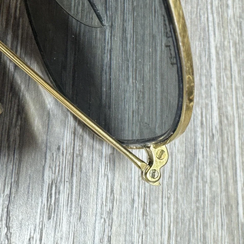 Vtg 1970's Ray-Ban Aviator Sunglasses Gold Bad‎ Bunny Bifocal Outdoorsman RB3030